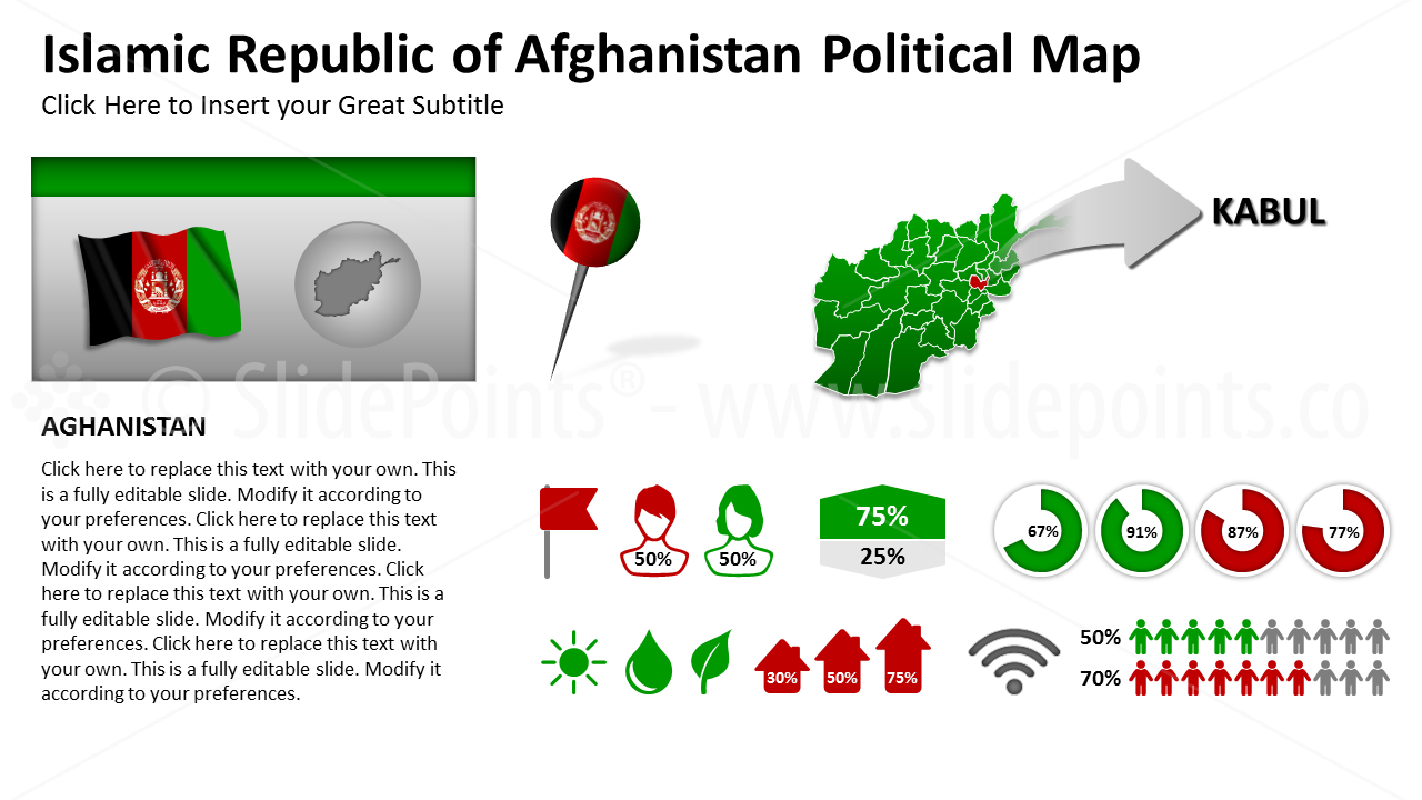 Afghanistan Vector Maps PowerPoint Editable Templates (1)