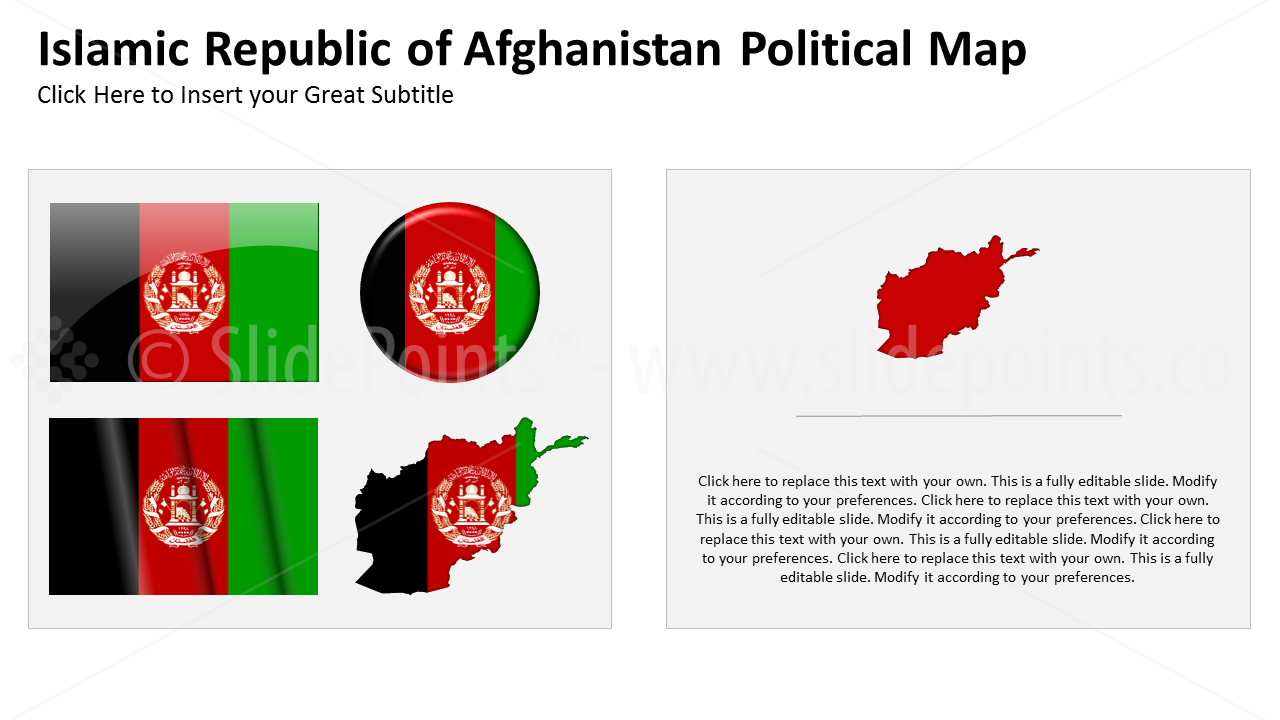 Afghanistan Vector Maps PowerPoint Editable Templates (2)
