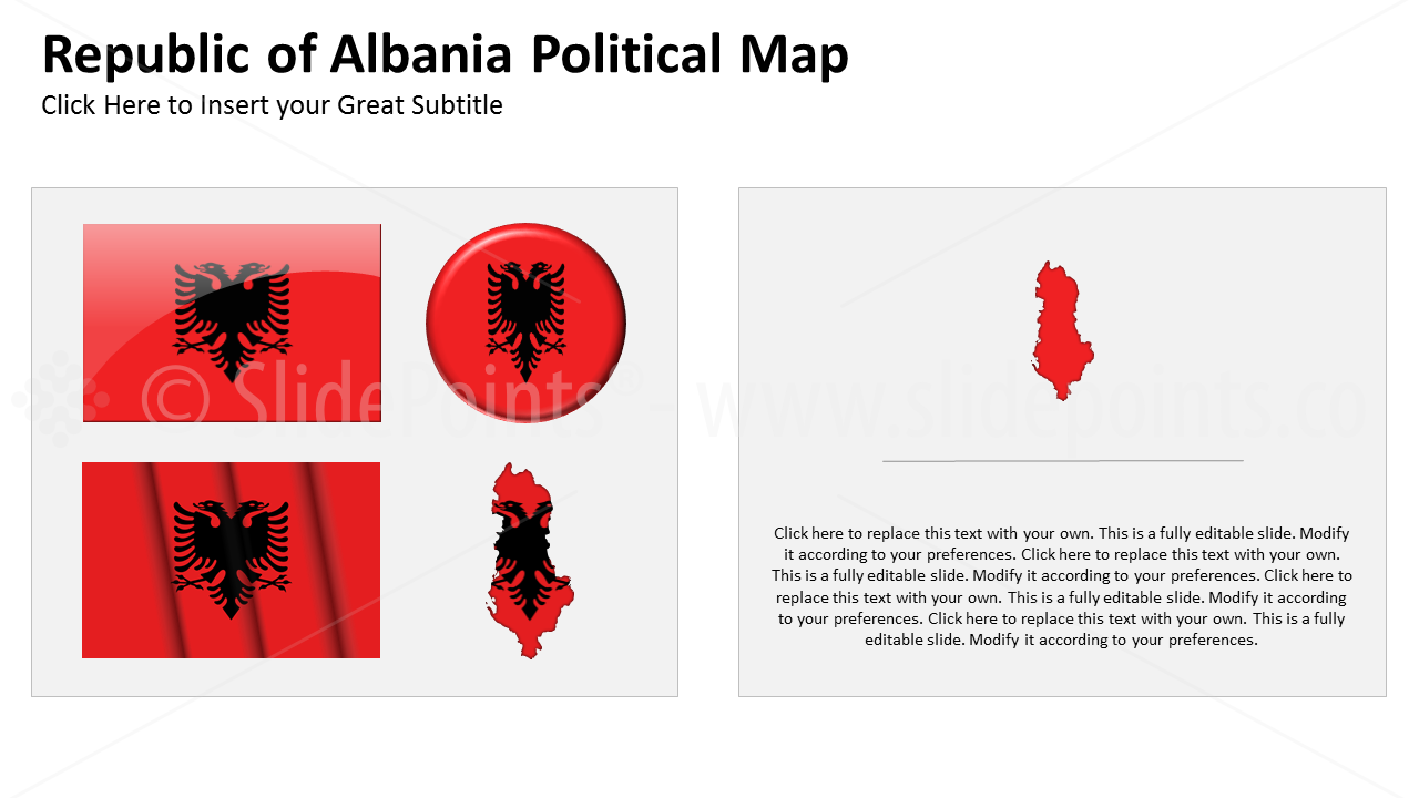 Albania Vector Maps PowerPoint Editable Templates (4)