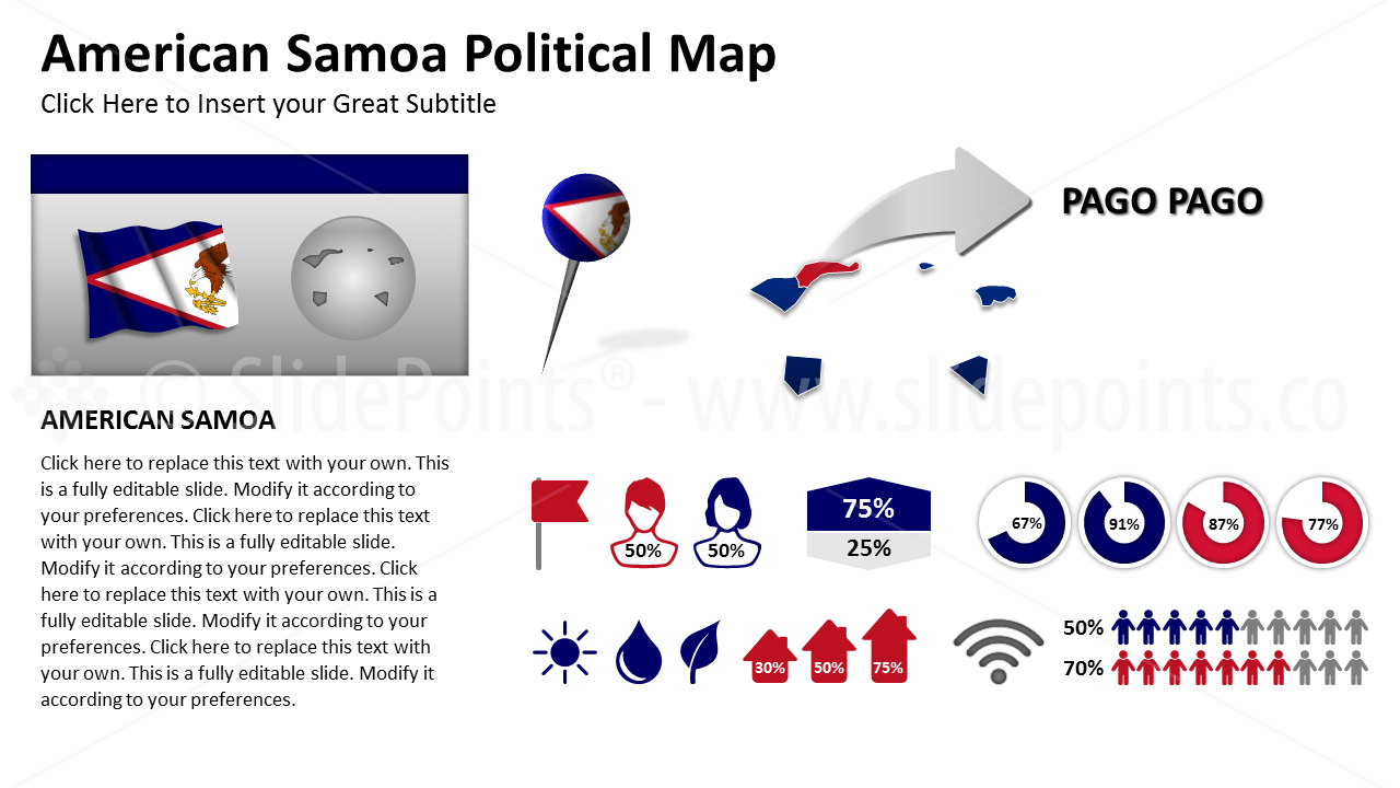 American Samoa Vector Maps PowerPoint Editable Templates (7)