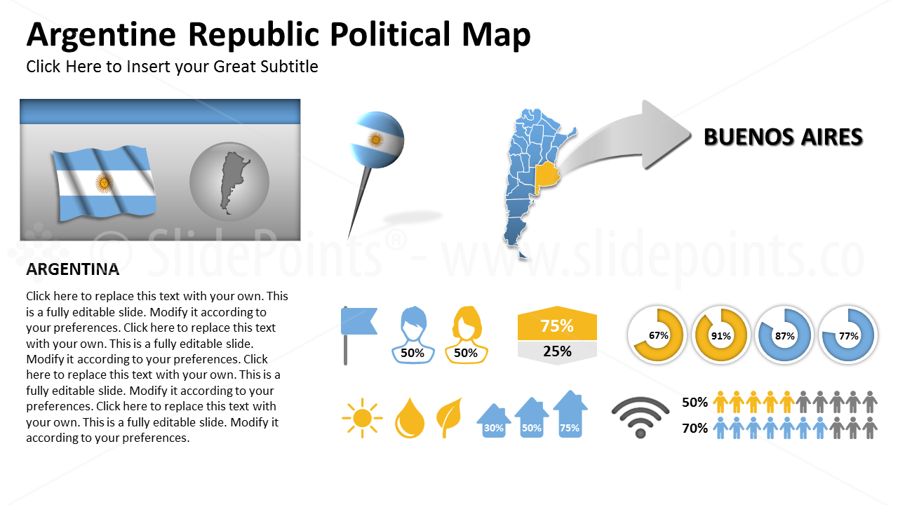 Argentina Vector Maps PowerPoint Editable Templates (15)