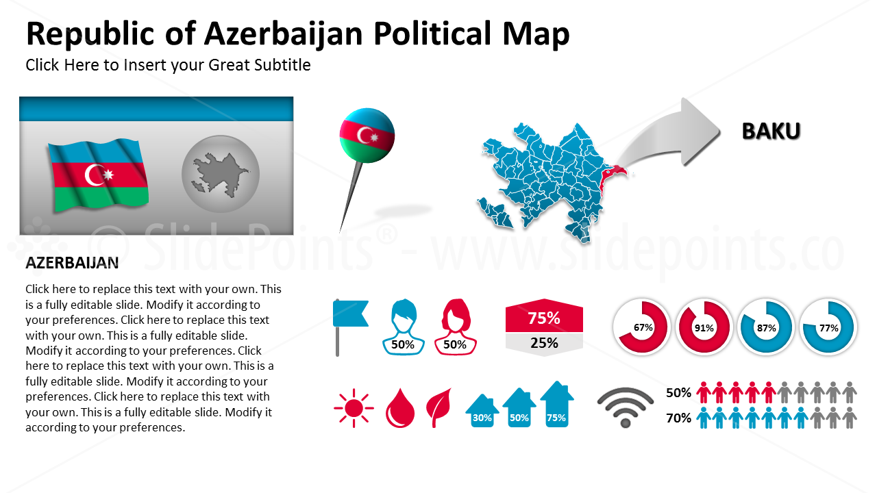 Azerbaijan Vector Maps PowerPoint Editable Templates (23)