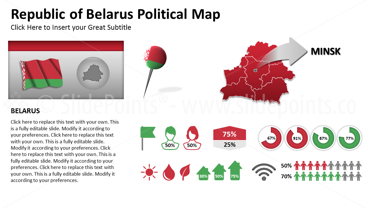 Belarus Vector Maps PowerPoint Editable Templates (31)
