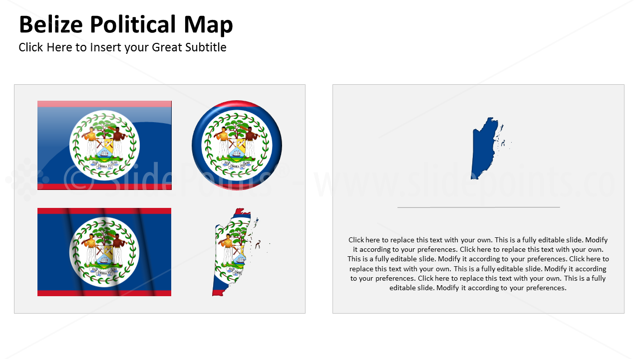 Belize Vector Maps PowerPoint Editable Templates (36)