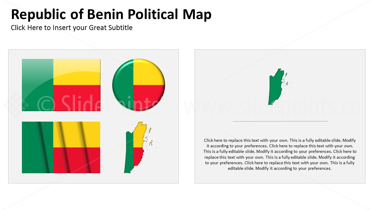 Benin Vector Maps PowerPoint Editable Templates (38)