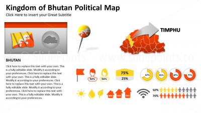 Bhutan Vector Maps PowerPoint Editable Templates (39)