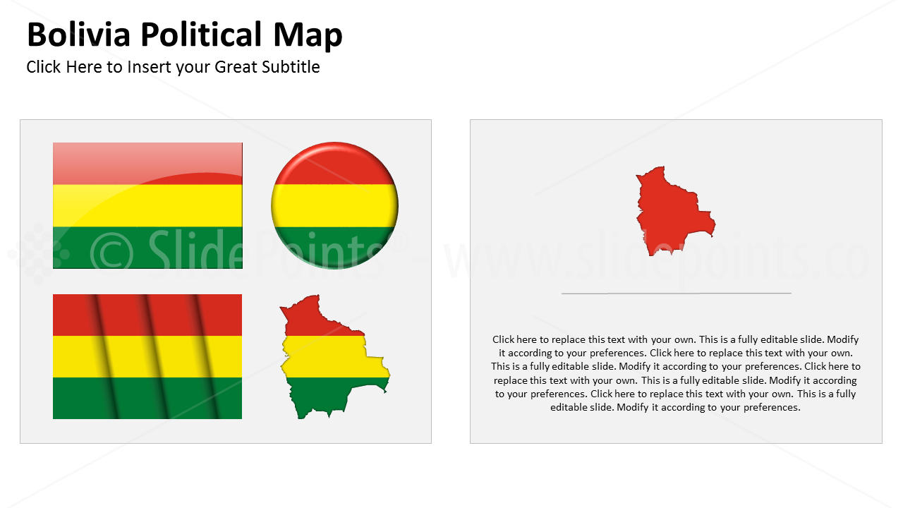 Bolivia Vector Maps PowerPoint Editable Templates (42)