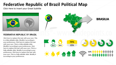 Brazil Vector Maps PowerPoint Editable Templates (47)