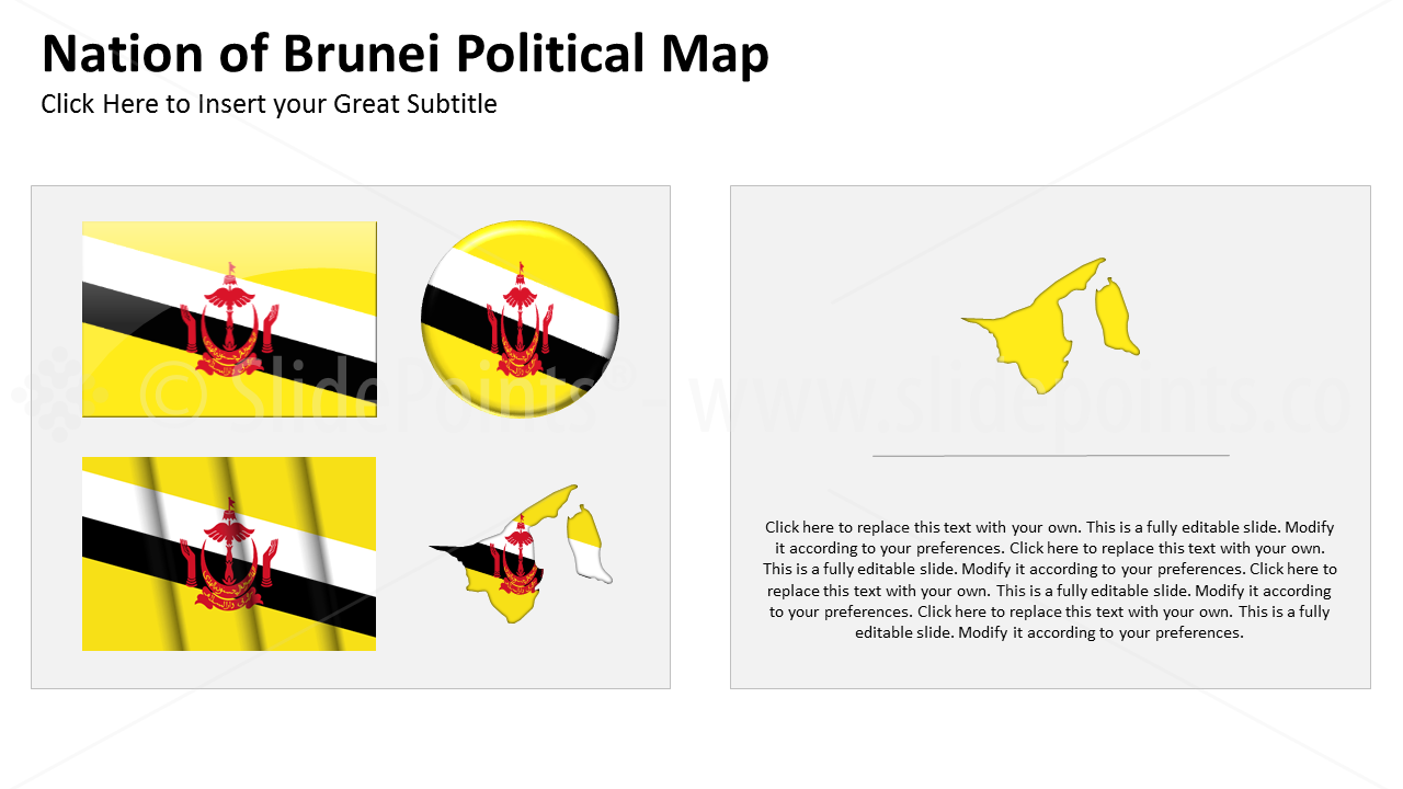 Brunei Vector Maps PowerPoint Editable Templates (50)