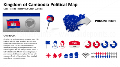 Cambodia Vector Maps PowerPoint Editable Templates (57)