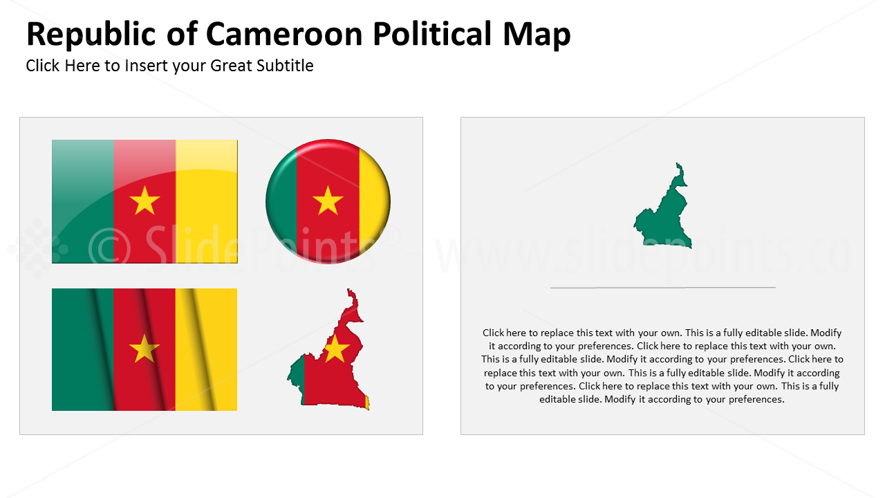 Cameroon Vector Maps PowerPoint Editable Templates (60)