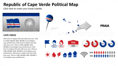 Cape Verde Vector Maps PowerPoint Editable Templates (63)