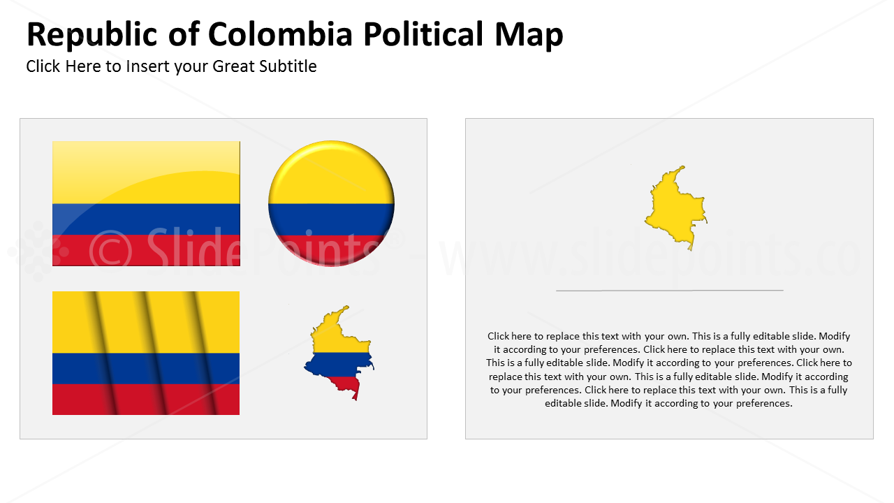 Colombia Vector Maps PowerPoint Editable Templates (74)
