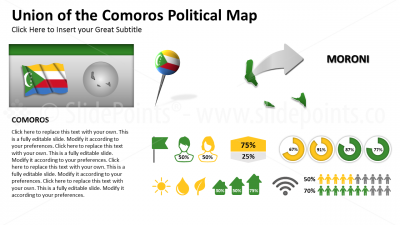 Comoros Vector Maps PowerPoint Editable Templates (75)