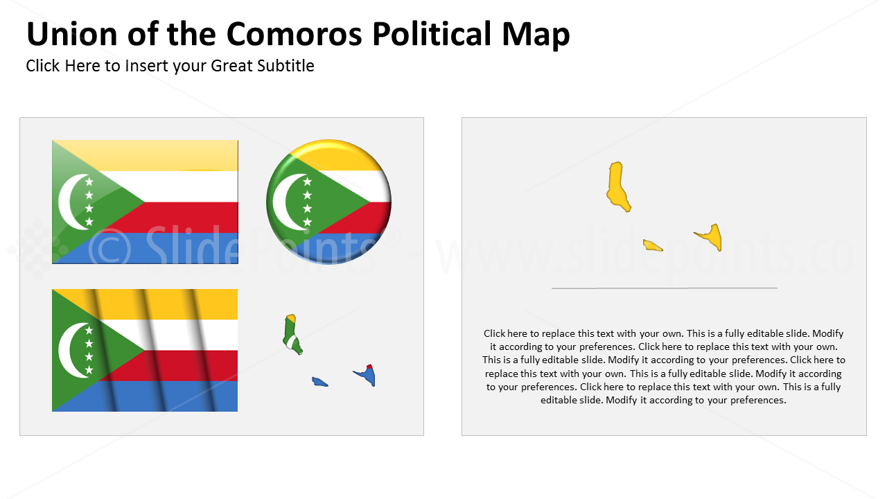 Comoros Vector Maps PowerPoint Editable Templates (76)