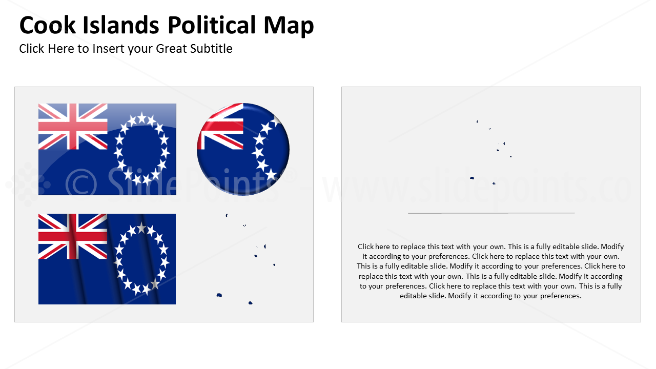 Cook Islands Vector Maps PowerPoint Editable Templates (78)