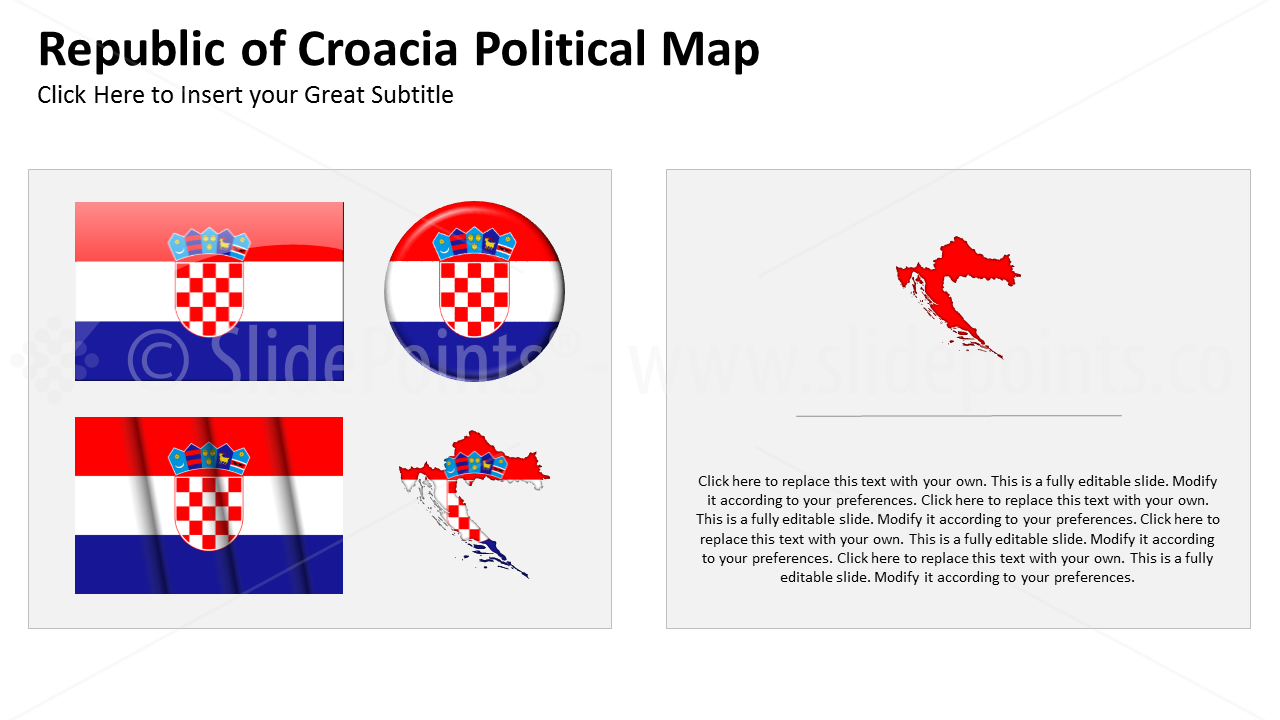 Croatia Vector Maps PowerPoint Editable Templates (82)