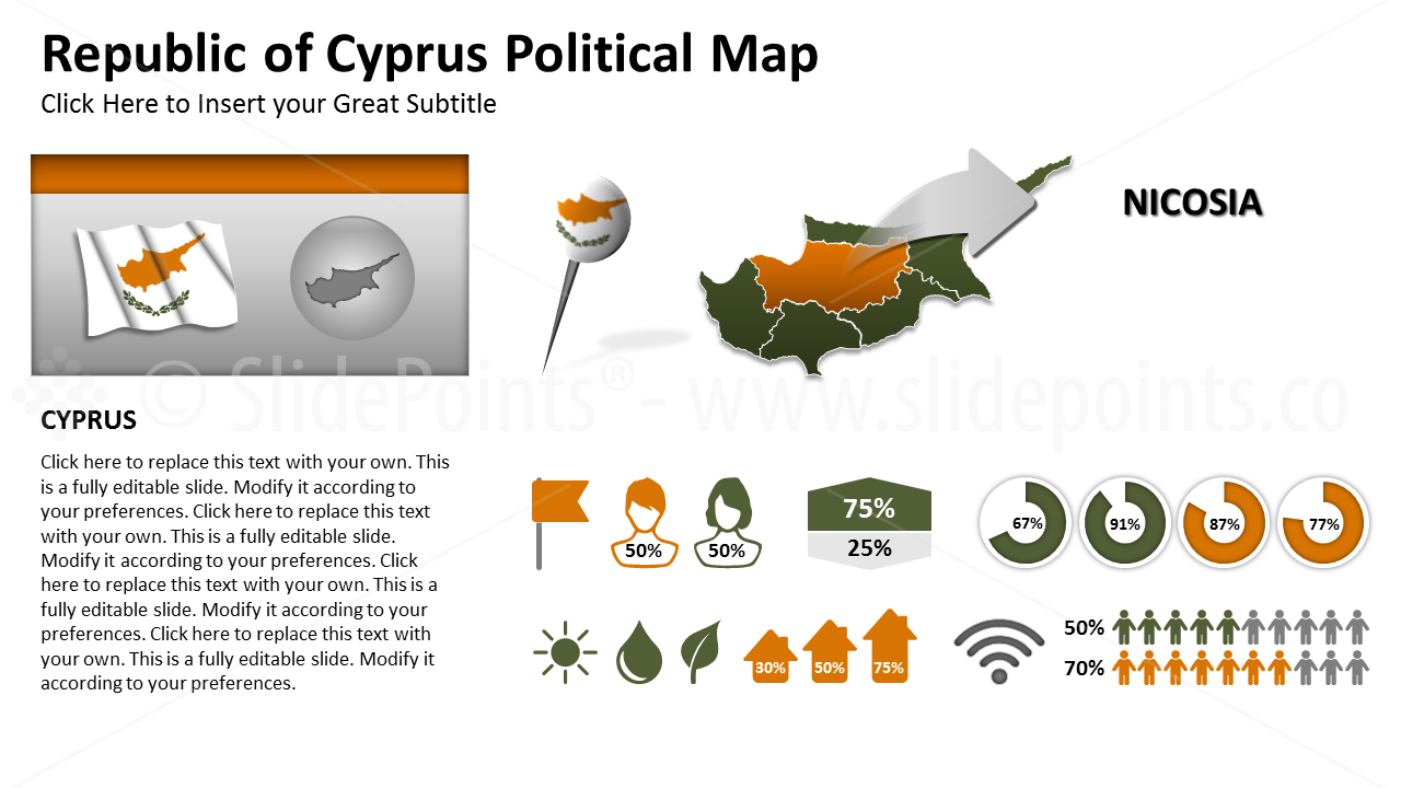 Cyprus Vector Maps PowerPoint Editable Templates (85)