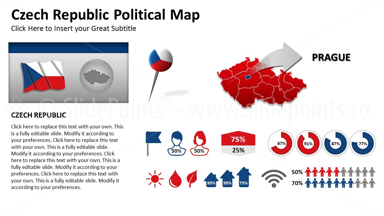 Czech Republic Vector Maps PowerPoint Editable Templates (87)
