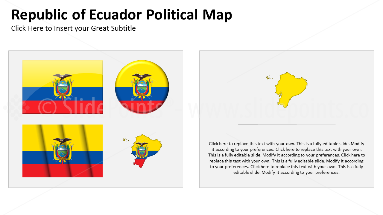 Ecuador Vector Maps PowerPoint Editable Templates (102)