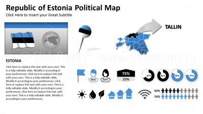 Estonia Vector Maps PowerPoint Editable Templates (111)