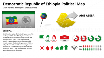 Ethiopia Vector Maps PowerPoint Editable Templates (113)