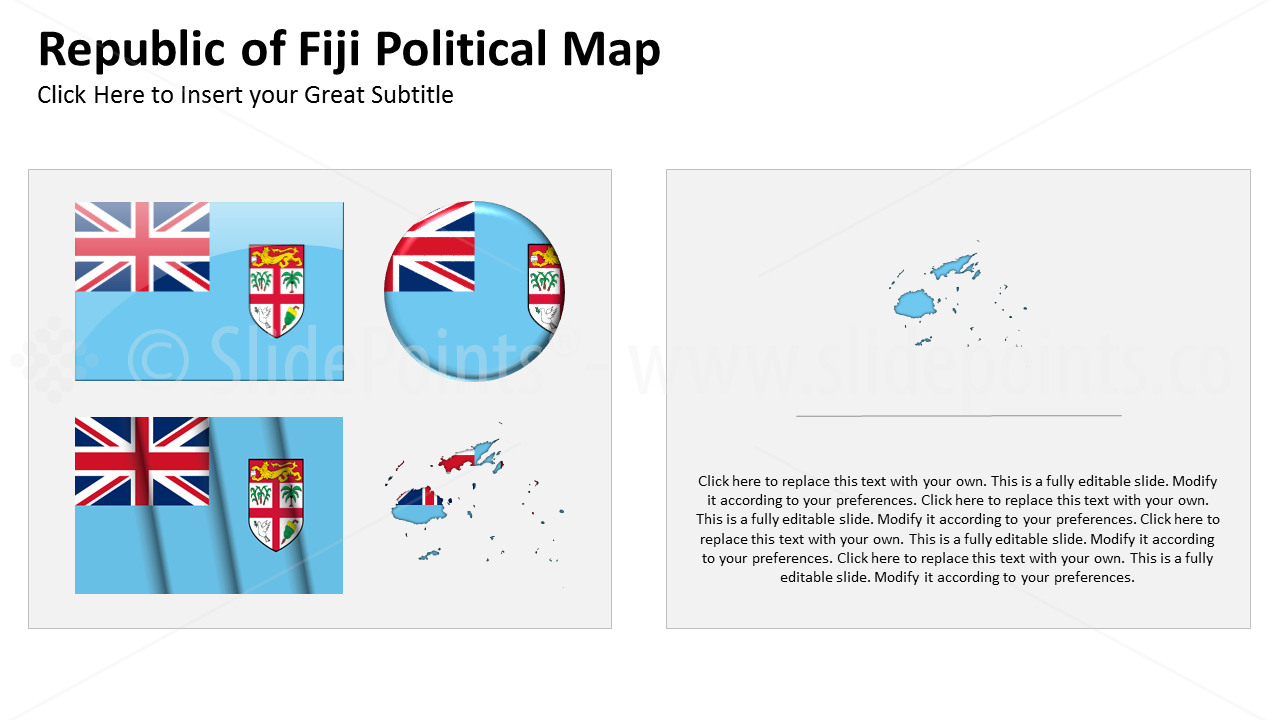 Fiji Vector Maps PowerPoint Editable Templates (118)