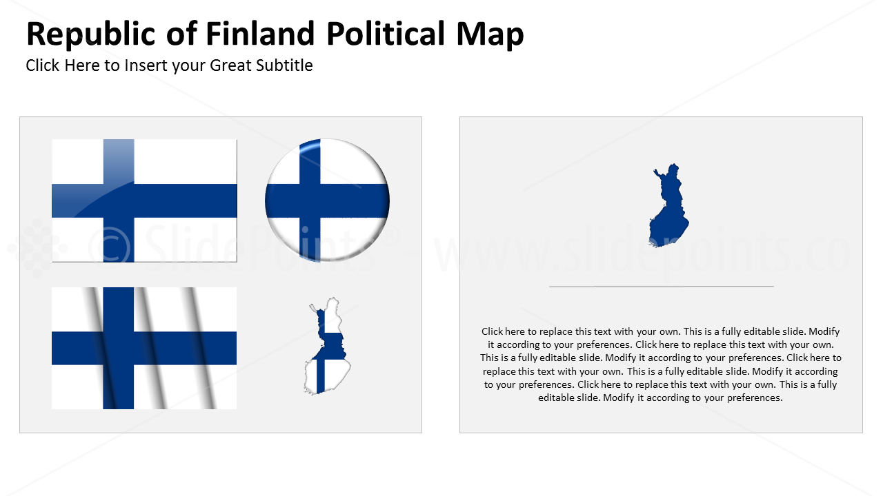 Finland Vector Maps PowerPoint Editable Templates (120)