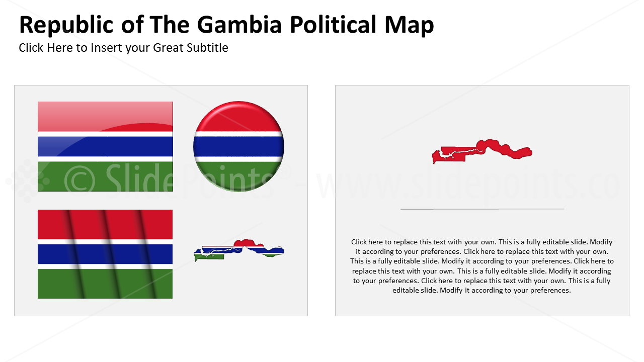 Gambia Vector Maps PowerPoint Editable Templates (126)