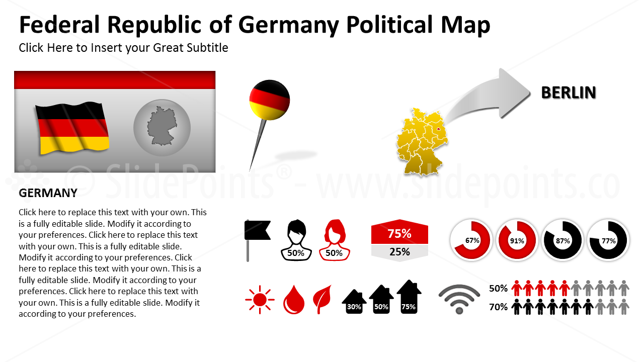 Germany Vector Maps PowerPoint Editable Templates (129)