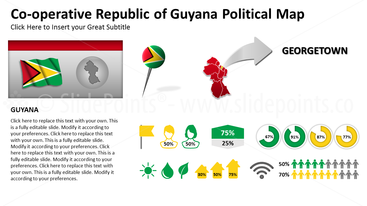 Guyana Vector Maps PowerPoint Editable Templates (147)