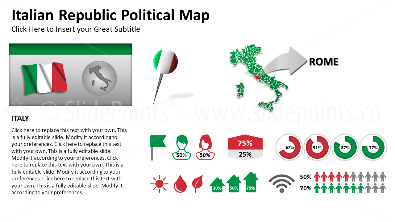 Italy Vector Maps PowerPoint Editable Templates (169)