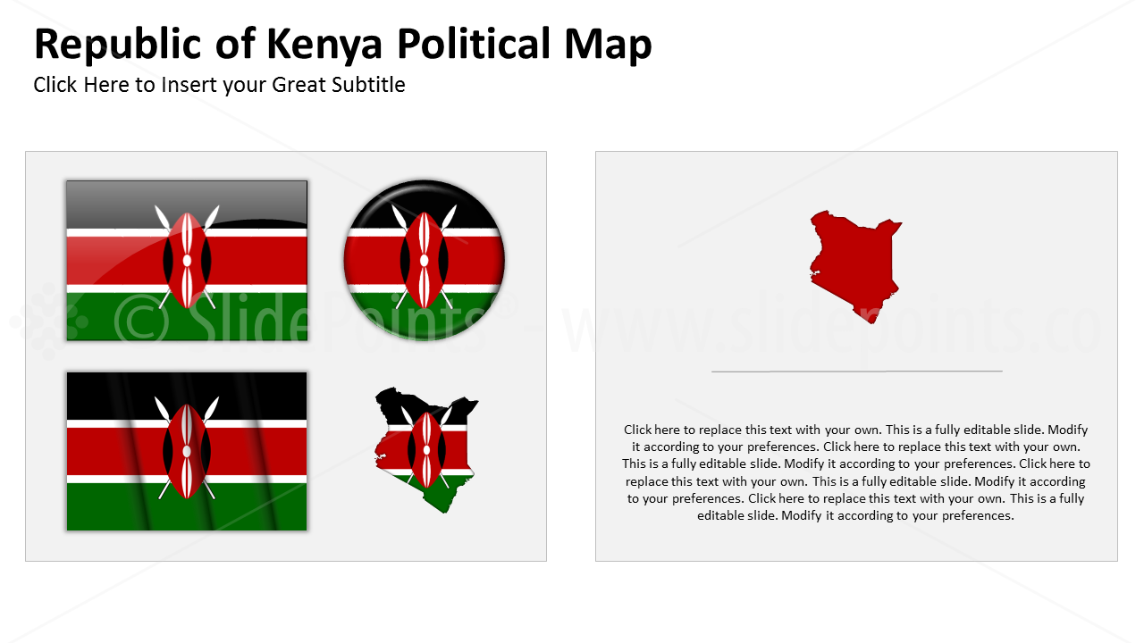 Kenya Vector Maps PowerPoint Editable Templates (182)