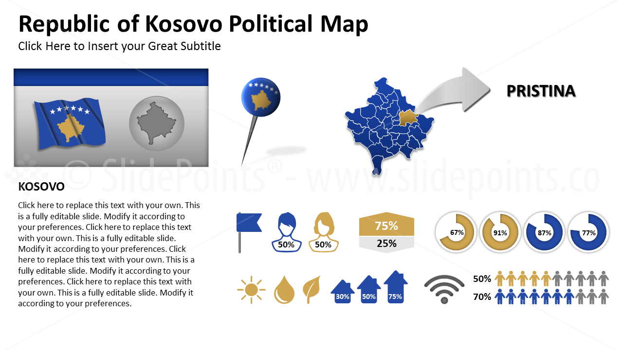 Kosovo Vector Maps PowerPoint Editable Templates (183)