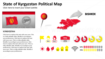 Kyrgyzstan Vector Maps PowerPoint Editable Templates (187)