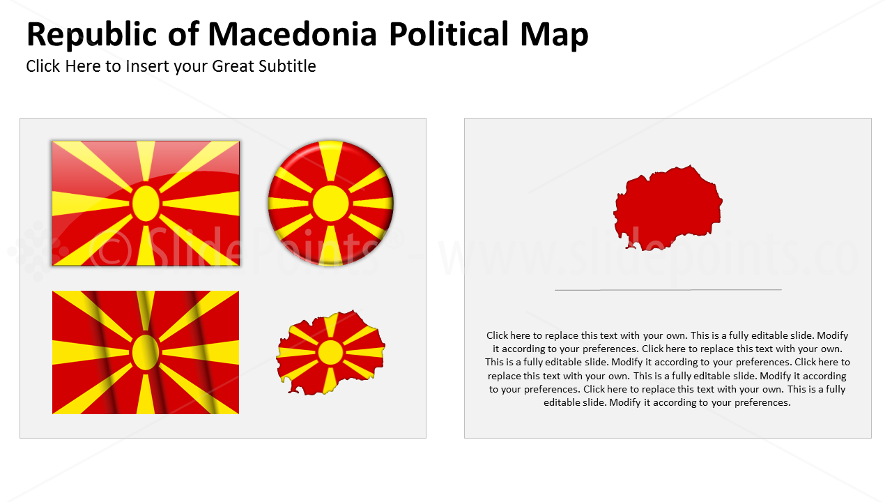 Macedonia Vector Maps PowerPoint Editable Templates (206)