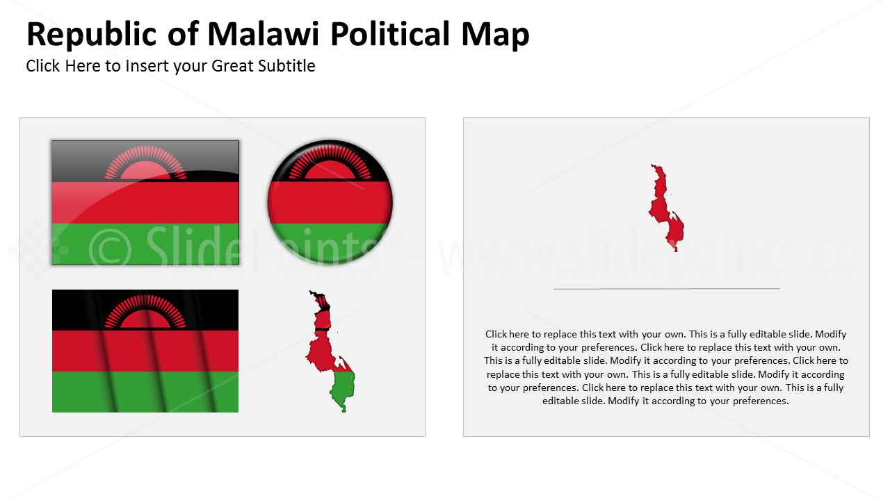 Malawi Vector Maps PowerPoint Editable Templates (210)
