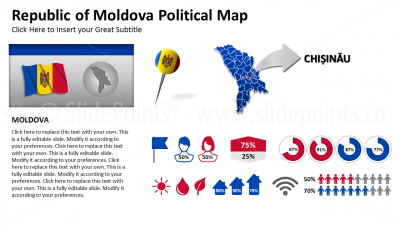 Moldova Vector Maps PowerPoint Editable Templates (223)