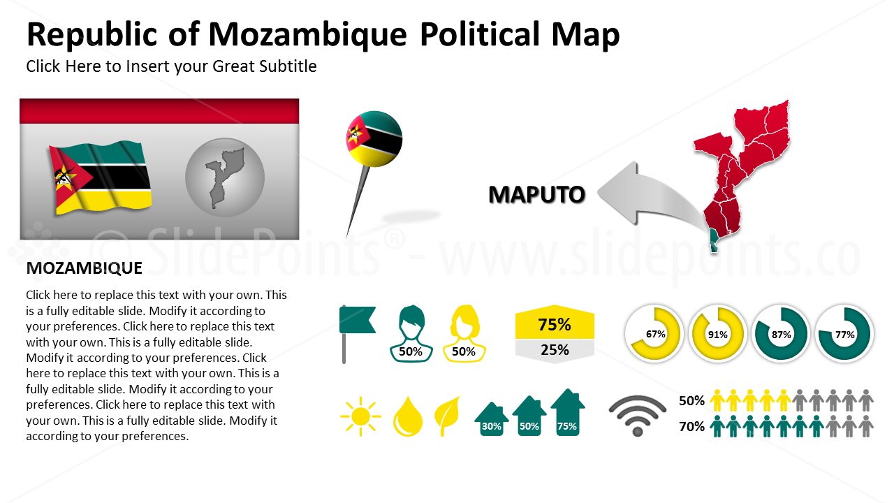 Mozambique Vector Maps PowerPoint Editable Templates (233)