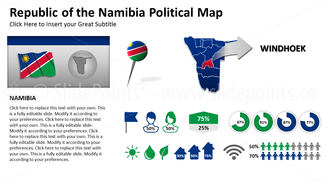 Namibia Vector Maps PowerPoint Editable Templates (237)
