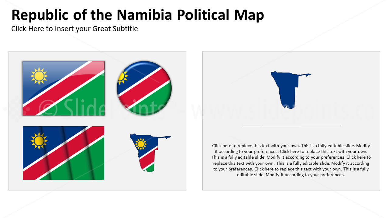 Namibia Vector Maps PowerPoint Editable Templates (238)