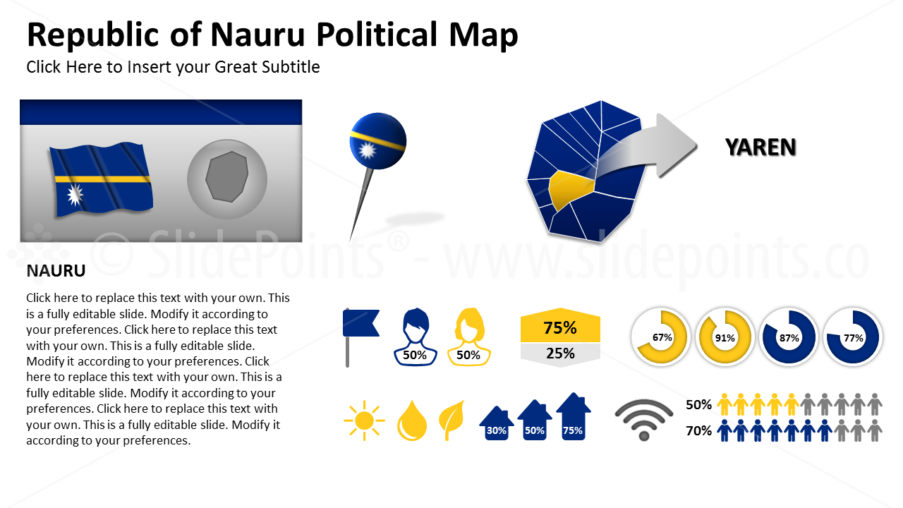 Nauru Vector Maps PowerPoint Editable Templates (239)