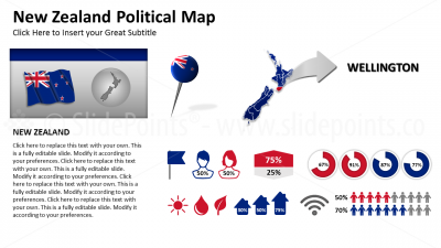 New Zealand Vector Maps PowerPoint Editable Templates (245)