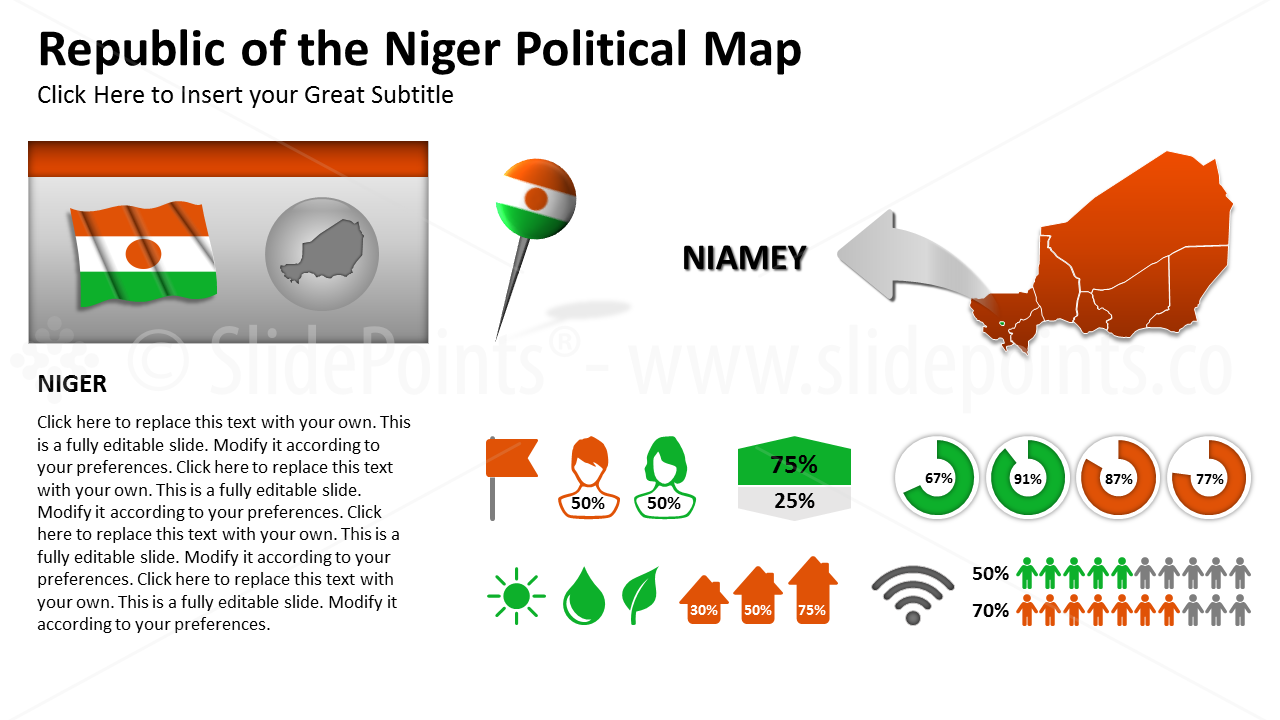 Niger Vector Maps PowerPoint Editable Templates (249)