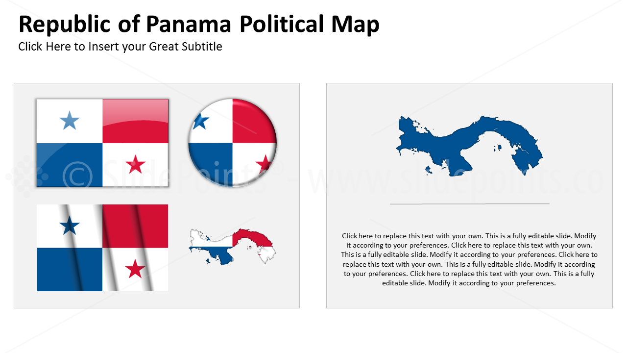 Panama Vector Maps PowerPoint Editable Templates (266)