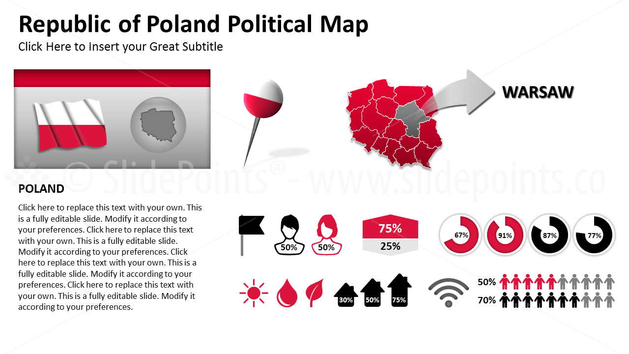 Poland Vector Maps PowerPoint Editable Templates (275)