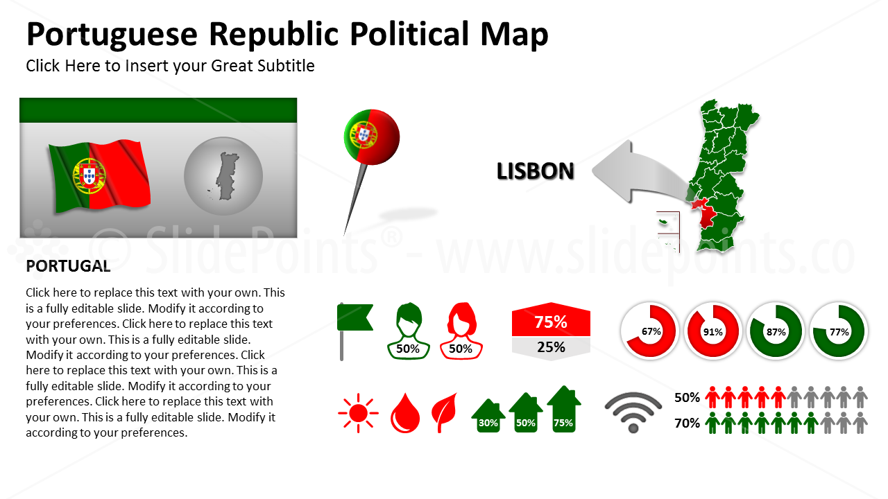 Portuguese Vector Maps PowerPoint Editable Templates (277)