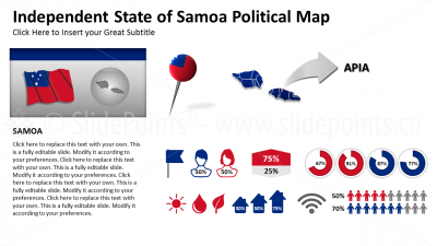Samoa Vector Maps PowerPoint Editable Templates (299)
