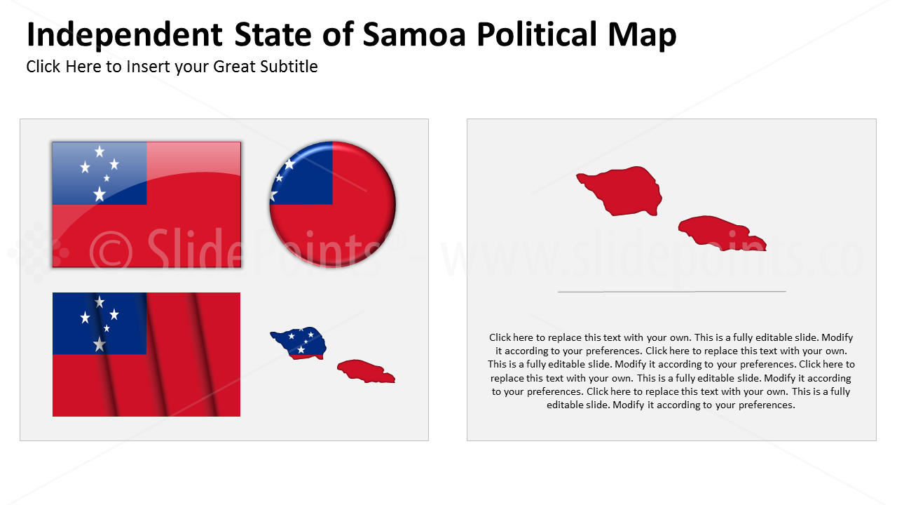 Samoa Vector Maps PowerPoint Editable Templates (300)