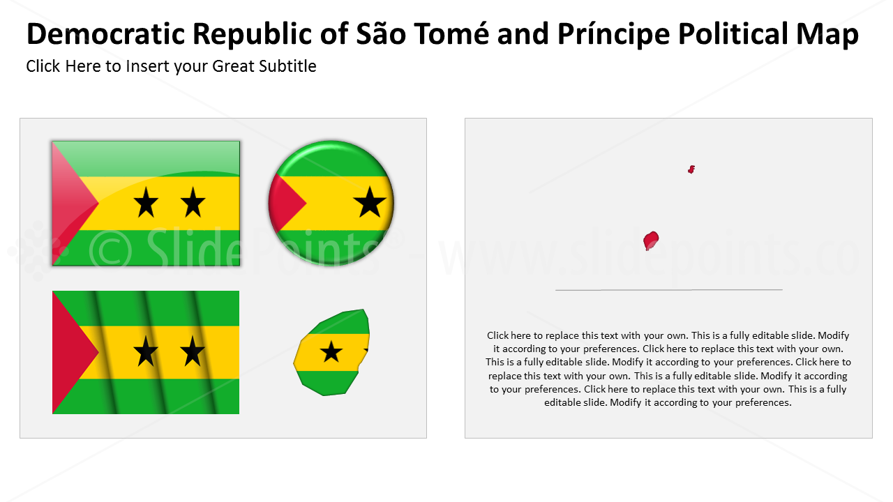 Sao Tome Vector Maps PowerPoint Editable Templates (304)